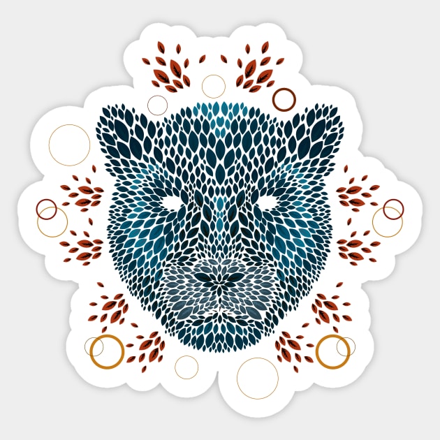 Panther Face Sticker by LetterQ